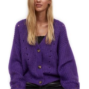 h&m lilac cardigan